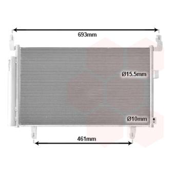 Condenseur, climatisation VAN WEZEL 51015704