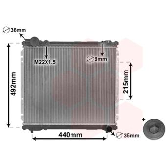 Radiateur, refroidissement du moteur VAN WEZEL OEM 1770086CC1