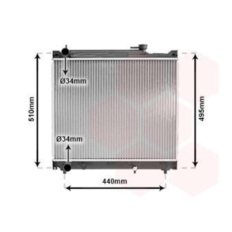 Radiateur, refroidissement du moteur VAN WEZEL OEM 1770077E20