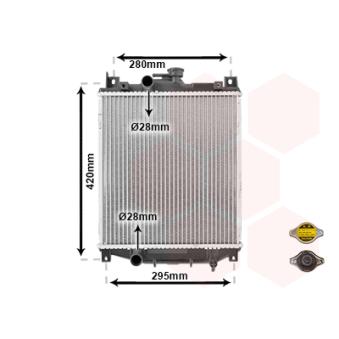 Radiateur, refroidissement du moteur VAN WEZEL OEM 1770080E00