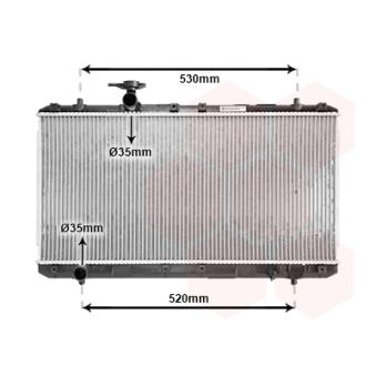 Radiateur, refroidissement du moteur VAN WEZEL [52002062]