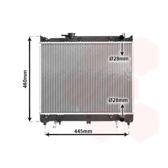 Radiateur, refroidissement du moteur VAN WEZEL 52002071