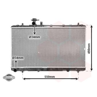 Radiateur, refroidissement du moteur VAN WEZEL 52002084