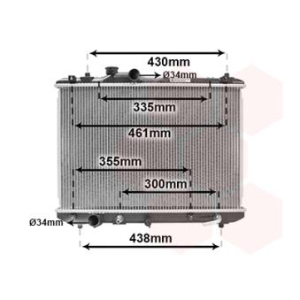 Radiateur, refroidissement du moteur VAN WEZEL OEM 1770062J10