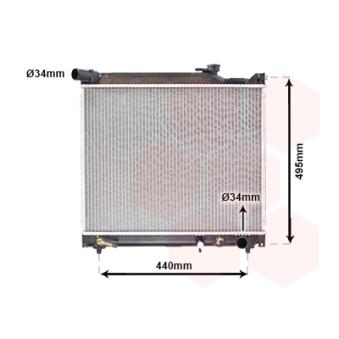 Radiateur, refroidissement du moteur VAN WEZEL OEM 1770068D00