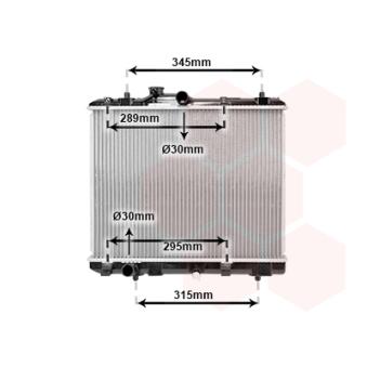 Radiateur, refroidissement du moteur VAN WEZEL 52002111