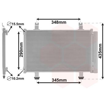 Condenseur, climatisation VAN WEZEL OEM 9531063J10