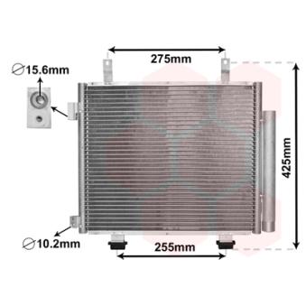 Condenseur, climatisation VAN WEZEL OEM 276504A00D Condenseur, climatisation VAN WEZEL OEM 276504A00D