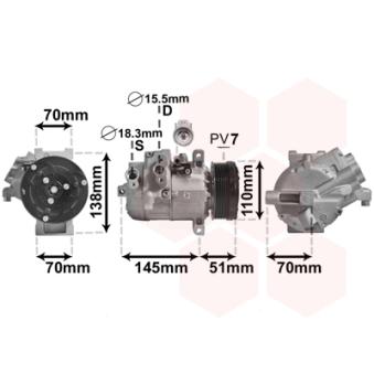 Compresseur, climatisation VAN WEZEL OEM 9520067JA0