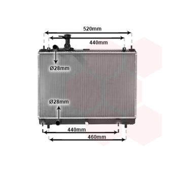 Radiateur, refroidissement du moteur VAN WEZEL 52012704