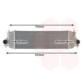 Intercooler, échangeur VAN WEZEL OEM 1362067J01