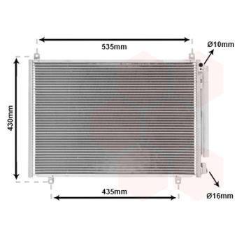Condenseur, climatisation VAN WEZEL OEM 9531052R00