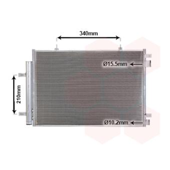 Condenseur, climatisation VAN WEZEL 52015704