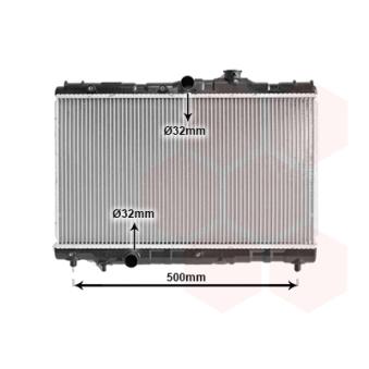 Radiateur, refroidissement du moteur VAN WEZEL [53002115]