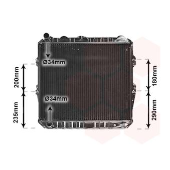 Radiateur, refroidissement du moteur VAN WEZEL 53002134