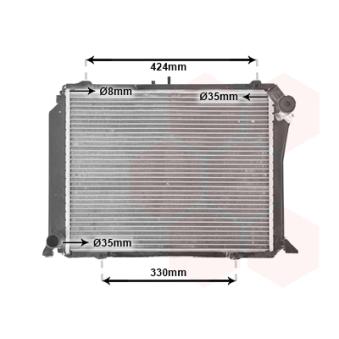 Radiateur, refroidissement du moteur VAN WEZEL 53002139