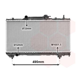 Radiateur, refroidissement du moteur VAN WEZEL OEM 1640016470