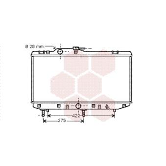 Radiateur, refroidissement du moteur VAN WEZEL [53002208]