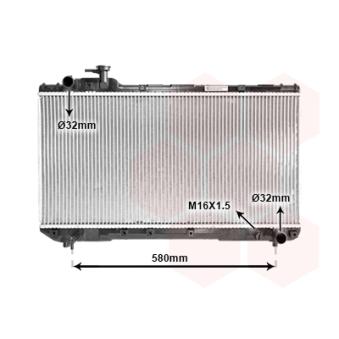 Radiateur, refroidissement du moteur VAN WEZEL OEM 164007A110