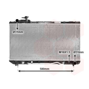 Radiateur, refroidissement du moteur VAN WEZEL OEM 164007A120