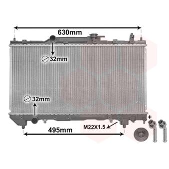 Radiateur, refroidissement du moteur VAN WEZEL [53002238]