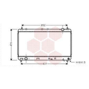 Radiateur, refroidissement du moteur VAN WEZEL OEM 164000A050
