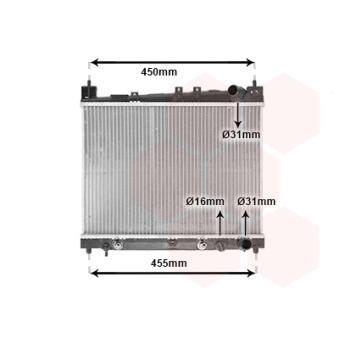Radiateur, refroidissement du moteur VAN WEZEL OEM 1640021070