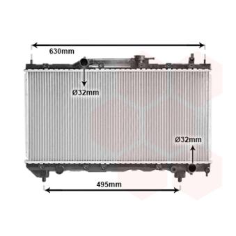 Radiateur, refroidissement du moteur VAN WEZEL OEM 164000D080