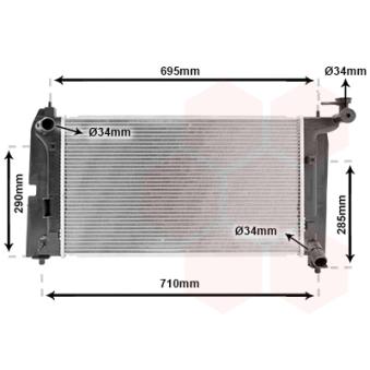 Radiateur, refroidissement du moteur VAN WEZEL OEM 1640021140