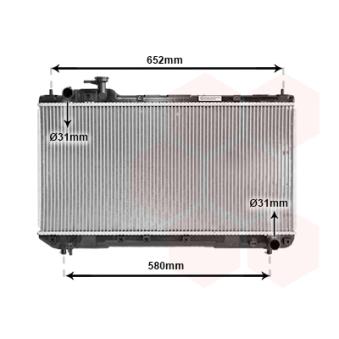 Radiateur, refroidissement du moteur VAN WEZEL [53002297]