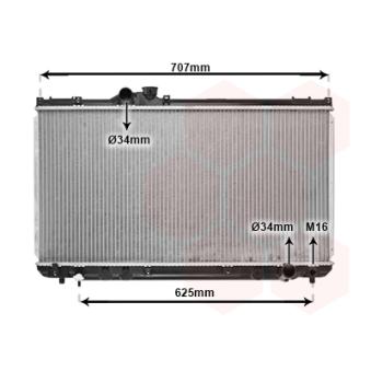 Radiateur, refroidissement du moteur VAN WEZEL 53002321