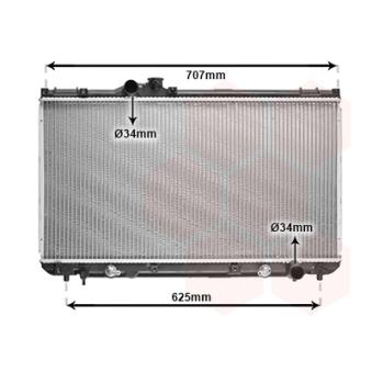 Radiateur, refroidissement du moteur VAN WEZEL 53002322