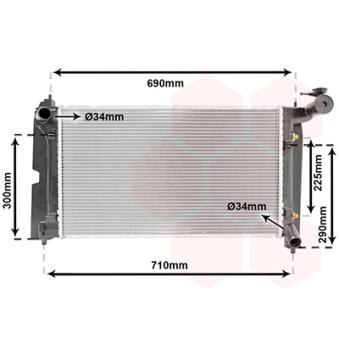 Radiateur, refroidissement du moteur VAN WEZEL OEM 164000D220