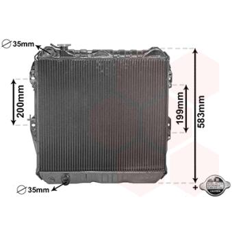Radiateur, refroidissement du moteur VAN WEZEL OEM 164005B500