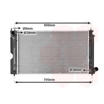 Radiateur, refroidissement du moteur VAN WEZEL OEM 164000G021
