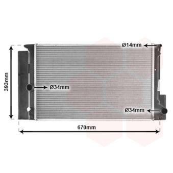 Radiateur, refroidissement du moteur VAN WEZEL OEM 1640022160