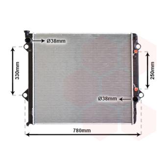 Radiateur, refroidissement du moteur VAN WEZEL OEM 1640030150