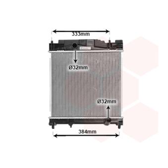 Radiateur, refroidissement du moteur VAN WEZEL 53002502