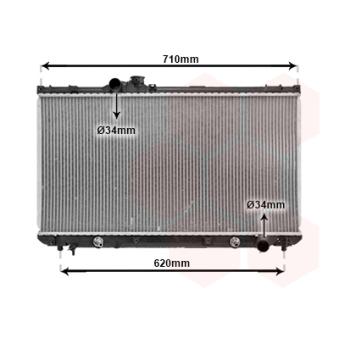 Radiateur, refroidissement du moteur VAN WEZEL 53002556