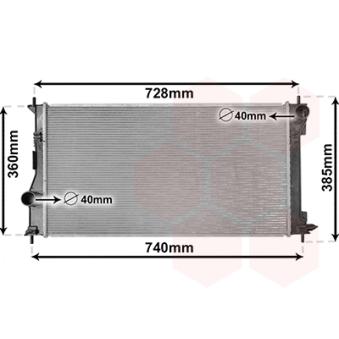 Radiateur, refroidissement du moteur VAN WEZEL 53002688