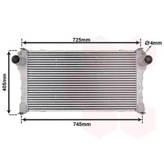 Intercooler, échangeur VAN WEZEL [53004565]