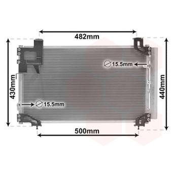 Condenseur, climatisation VAN WEZEL OEM 8845005130