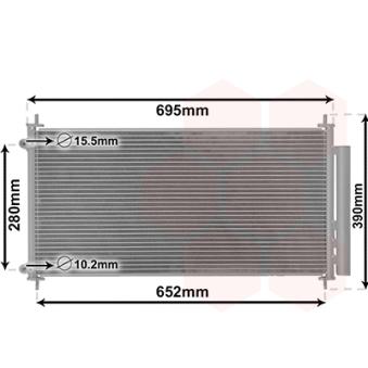 Condenseur, climatisation VAN WEZEL OEM 8845012290