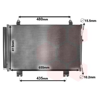 Condenseur, climatisation VAN WEZEL 53005646