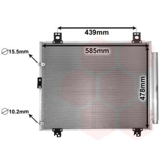 Condenseur, climatisation VAN WEZEL 53005690