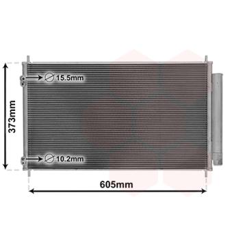 Condenseur, climatisation VAN WEZEL OEM 884600D220