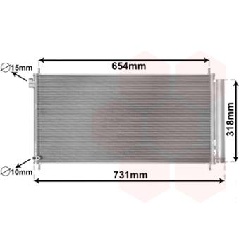 Condenseur, climatisation VAN WEZEL 53005718