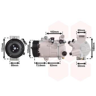 Compresseur, climatisation VAN WEZEL OEM 8831002400