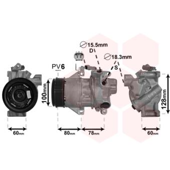 Compresseur, climatisation VAN WEZEL OEM 883100D230