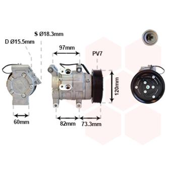 Compresseur, climatisation VAN WEZEL OEM 883100K112
